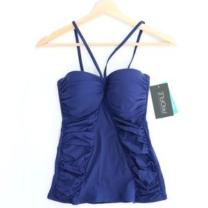 ❗Closing Closet ❗Profile by Gottex ||  Swim Top, Blue